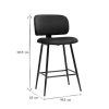 Chaise & Tabouret Miliboo Tabouret De Bar | Tabourets De Bar En Tissu Velours Bleu P Trole Et M Tal Noir H70 Cm (Lot De 2) Atrium