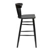 Chaise & Tabouret Miliboo Tabouret De Bar | Tabouret De Bar Vintage Barreaux Noir Mat H65 Cm Daria