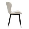 Chaise & Tabouret Miliboo Chaise Design | Chaises Design En Tissu Velours C Tel Beige Et M Tal Noir (Lot De 2) Addict