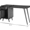 Bureau Miliboo Bureau Design | Bureau Avec Rangements Vintage Bois Massif Et M Tal Dor L130 Cm Roby