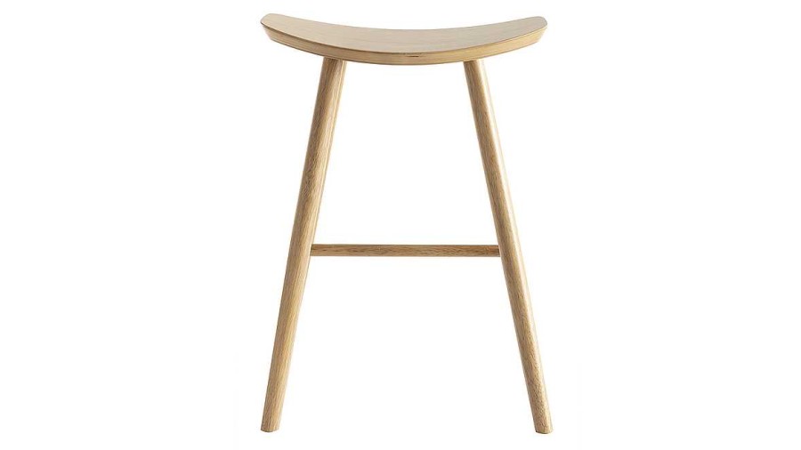 Chaise & Tabouret Miliboo Tabouret De Bar | Tabouret De Bar Design Bois Clair H65 Cm Demory