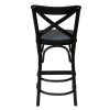 Chaise & Tabouret Miliboo Tabouret De Bar | Tabouret De Bar Bistrot H Tre Massif Noir H65 Cm Marcel