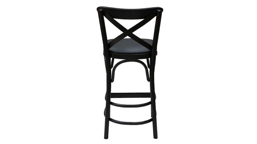 Chaise & Tabouret Miliboo Tabouret De Bar | Tabouret De Bar Bistrot H Tre Massif Noir H65 Cm Marcel