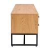 Rangement Miliboo Meuble Tv Design | Meuble Tv Finition Bois Clair Ch Ne Et M Tal Noir L160 Cm Lovato