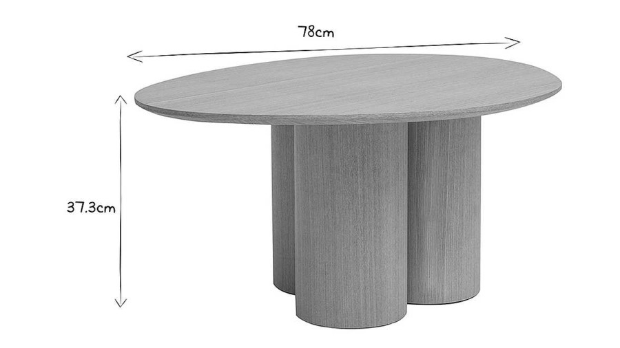 Table Miliboo | Table Basse Design Bois Clair L78 Cm Hollen