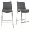 Chaise & Tabouret Miliboo Tabouret De Bar | Tabourets De Bar Design Gris Fonc H70 Cm (Lot De 2) Olly