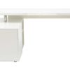 Bureau Miliboo Bureau Design | Bureau D'Angle Gauche Avec Rangements 3 Tiroirs Blanc Laqu L160 Cm Maxi