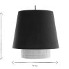 Luminaire Miliboo | Suspension Design Bi-Mati Re En Rabane Et Coton Noir D40 Cm Jume