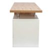 Bureau Miliboo Bureau Design | Bureau Avec Rangements 3 Tiroirs Design Bois Clair Ch Ne Et Blanc L140 Cm Calix