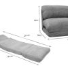 Canap & Fauteuil Miliboo | Chauffeuse 1 Place Convertible En Tissu Velours C Tel Gris Clair Spencer