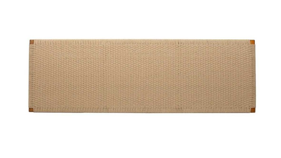 Chambre Miliboo | T Te De Lit Suspendre En Bois Teck Massif Et Corde De Papier Tress E L165 Cm Flaka