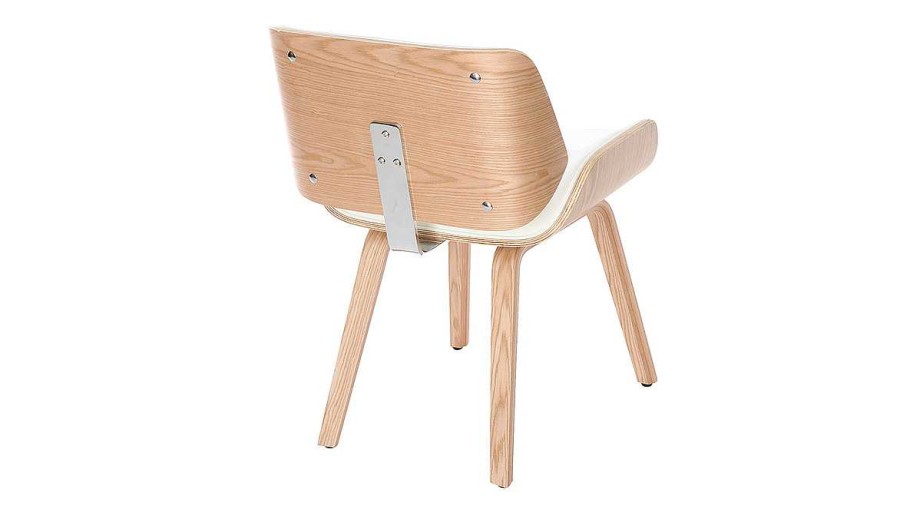 Chaise & Tabouret Miliboo Chaise Design | Chaise Design Blanc Et Bois Clair Rubbens