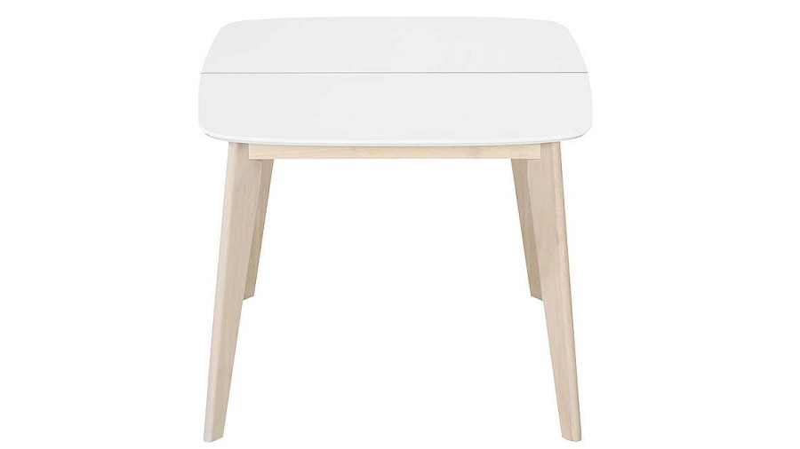 Table Miliboo Table Extensible | Table Manger Extensible Scandinave Carr E Blanche Et Bois L90-130 Cm Leena