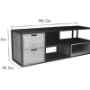 Rangement Miliboo Meuble Tv Design | Meuble Tv En Bois Manguier Massif Et M Tal Noir L140 Cm Jaipur