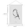 Enfant Miliboo | Kakemono Tableau En Toile Suspendue Illustration Oiseau L40 X H60Cm Melody