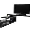 Rangement Miliboo Meuble Tv Design | Meuble Tv Design Laqu Brillant Noir Pivotant L255 Max V2