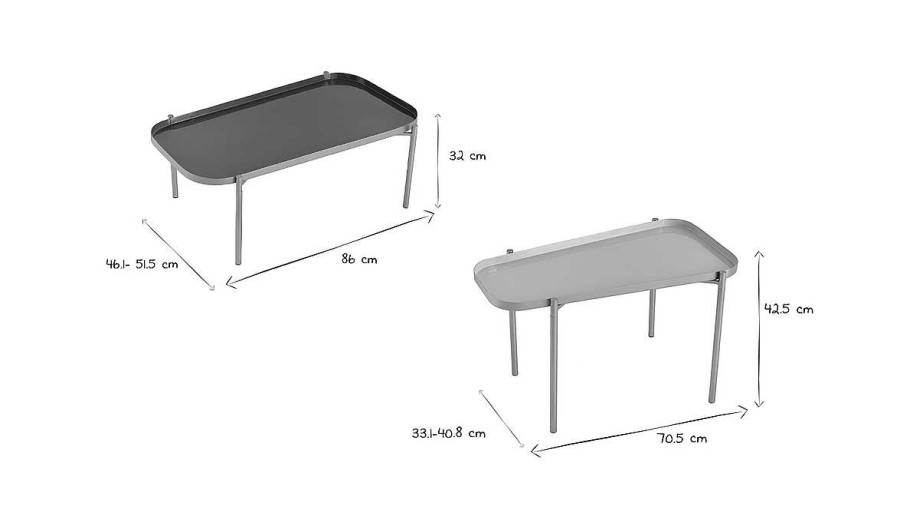 Table Miliboo | Tables Basses Gigognes Design Laqu Es Vert Et Dor (Lot De 2) Zuria