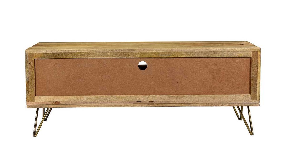 Rangement Miliboo Meuble Tv Design | Meuble Tv Grav En Bois Manguier Massif Et M Tal L130 Linium