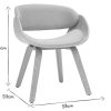 Chaise & Tabouret Miliboo Chaise Design | Chaise Design En Tissu Gris Et Bois Clair Bent