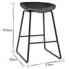 Chaise & Tabouret Miliboo Tabouret De Bar | Tabourets De Bar Design Noirs H65 Cm (Lot De 2) Pebble