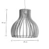 Luminaire Miliboo | Suspension Design Ajour E En Bois Naturel Et Li Ge D29 Cm Fiji