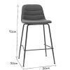 Chaise & Tabouret Miliboo Tabouret De Bar | Tabourets De Bar Tissu Et M Tal Bleu Canard 65 Cm (Lot De 2) Saury