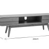 Rangement Miliboo Meuble Tv Design | Meuble Tv Scandinave En Bois Clair 2 Tiroirs L150 Cm Baltik