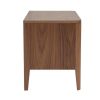 Chambre Miliboo | Table De Chevet Avec Rangements 2 Tiroirs Bois Fonc Noyer L60 Cm Benja