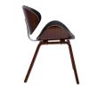 Chaise & Tabouret Miliboo Chaise Design | Chaise Design Noir Et Bois Fonc Noyer Walnut