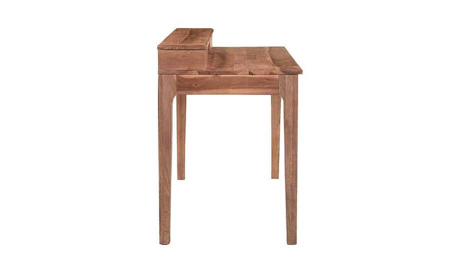 Bureau Miliboo Bureau Design | Bureau Avec Rangements Vintage Bois Massif L115 Cm Gary