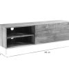 Rangement Miliboo Meuble Tv Design | Meuble Tv En Bois Manguier Massif Et M Tal Blanc 145Cm Boho