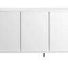 Rangement Miliboo | Buffet Design Blanc Laqu Brillant Et M Tal 3 Portes L137 Cm Miky