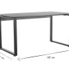 Bureau Miliboo Bureau Design | Bureau Bois Fonc Et M Tal Noir L138 Cm Opal