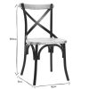 Chaise & Tabouret Miliboo Chaise Design | Chaises Bistrot Bois Clair Massif Et M Tal Noir (Lot De 2) Jake