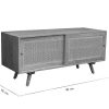 Rangement Miliboo Meuble Tv Design | Meuble Tv En Bois Manguier Massif Et Cannage Rotin L110 Cm Acange