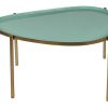 Table Miliboo | Tables Basses Gigognes Laqu Es Vert-Cyan Et Vert (Lot De 3) Zuria