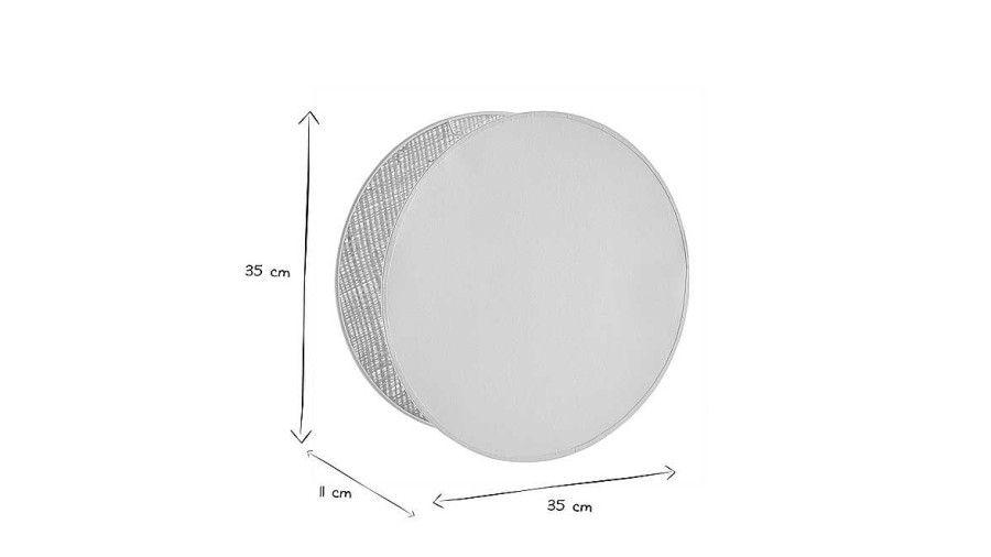 Luminaire Miliboo | Lampe Poser Ronde Bi-Mati Re En Tissu Rose Clair Et Rabane Naturelle D35 Cm Verso