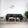 Canap & Fauteuil Miliboo Fauteuil Design | Fauteuil Scandinave En Tissu Gris Et Bois Clair Kate