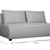 Canap & Fauteuil Miliboo Canap Design | Chauffeuse 2 Places Design En Tissu Gris Clair Pluriel