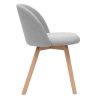 Chaise & Tabouret Miliboo Chaise Design | Chaises Scandinaves En Tissu Gris Clair Et Bois Clair Massif (Lot De 2) Celeste