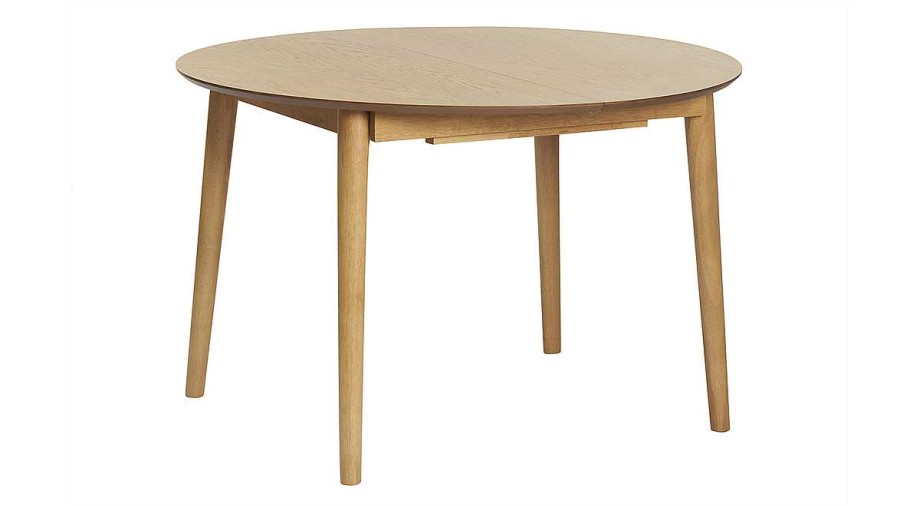 Table Miliboo Table Extensible | Table Extensible Rallonges Int Gr Es Ronde En Bois Clair Ch Ne L115-154 Cm Ego