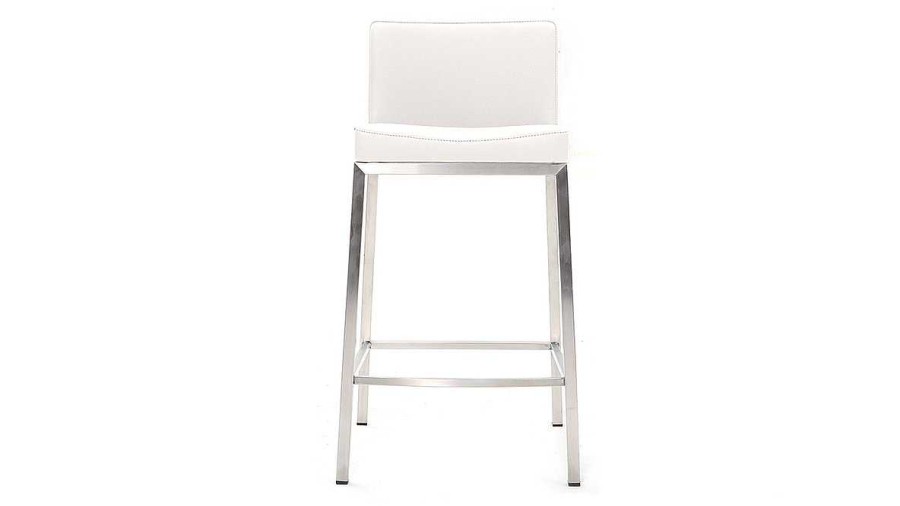 Chaise & Tabouret Miliboo Tabouret De Bar | Tabourets Design Blanc H66 Cm (Lot De 2) Epsilon