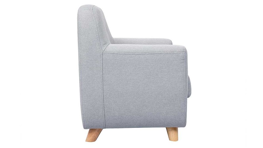 Enfant Miliboo | Fauteuil Enfant Scandinave En Tissu Gris Clair Et Bois Clair Norkid