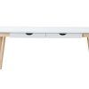 Bureau Miliboo Bureau Design | Bureau Avec Rangements 2 Tiroirs Scandinave Blanc Et Bois Clair L160 Leena