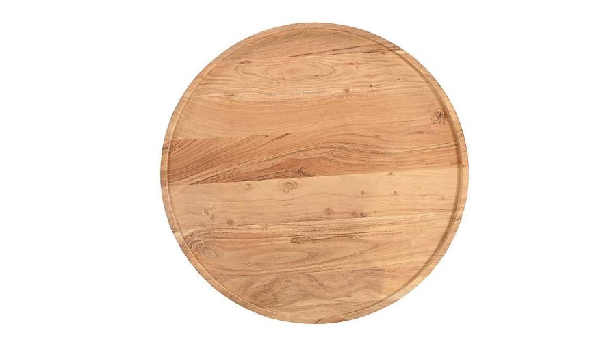 Table Miliboo | Table Basse Ronde En Bois Massif D80 Cm Matera