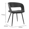 Chaise & Tabouret Miliboo Chaise Design | Chaises Design Bois Fonc Noyer, Assises Et M Tal Noirs (Lot De 2) Riff