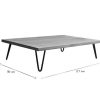 Table Miliboo | Table Basse Rectangulaire Bois Manguier Massif Et M Tal Noir L117 Cm Vibes