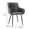 Chaise & Tabouret Miliboo Chaise Design | Chaises Matelass Es Marron Et M Tal Noir (Lot De 2) Montero