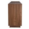 Rangement Miliboo | Buffet Vintage Finition Bois Fonc Noyer 4 Portes L180 Cm Como