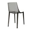 Chaise & Tabouret Miliboo Chaise Design | Chaises Design Empilables Gris Transparent Int Rieur - Ext Rieur (Lot De 2) Yzel